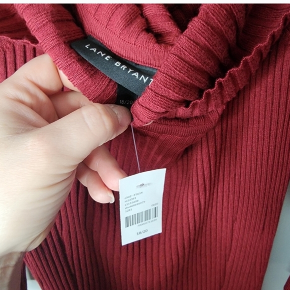 🍁🍂NWT LANE BRYANT OFF SHOULDER SWEATER 18/20 - Picture 4 of 5